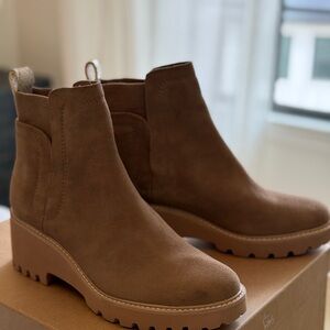 Dolce Vita Tan Suede Ankle Booties